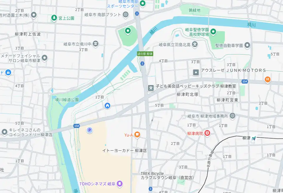 菊大路志野箏三絃教室は岐阜市柳津町にあり、カラフルタウン北隣、柳津小学校西に位置しています。